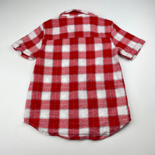 Load image into Gallery viewer, Boys B&amp;L, red &amp; white check cotton short sleeve shirt, EUC, size 4,  