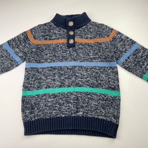 Boys Seed, knitted cotton sweater / jumper, GUC, size 6,  