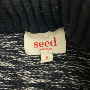 Boys Seed, knitted cotton sweater / jumper, GUC, size 6,  