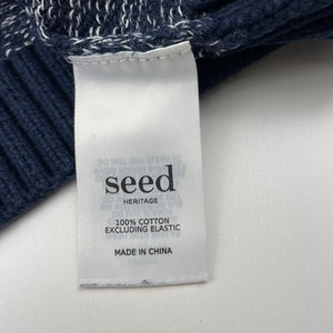 Boys Seed, knitted cotton sweater / jumper, GUC, size 6,  