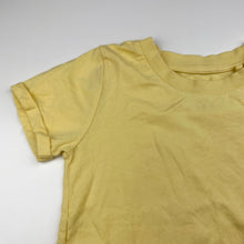 Load image into Gallery viewer, Unisex Favourites, yellow organic cotton tee / top, GUC, size 6,  