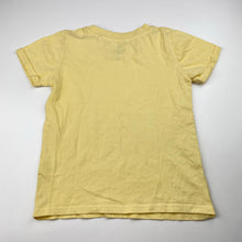 Load image into Gallery viewer, Unisex Favourites, yellow organic cotton tee / top, GUC, size 6,  