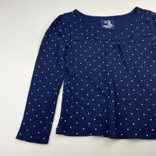 Load image into Gallery viewer, Girls GAP, navy waffle long sleeve top, GUC, size 5-6,  