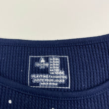 Load image into Gallery viewer, Girls GAP, navy waffle long sleeve top, GUC, size 5-6,  