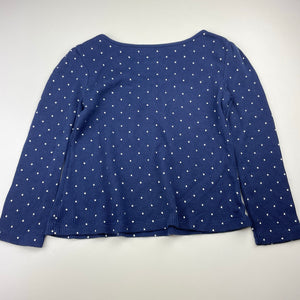 Girls GAP, navy waffle long sleeve top, GUC, size 5-6,  