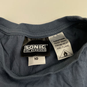 Boys SEGA, SONIC THE HEDGEHOG cotton pyjama top, EUC, size 10,  