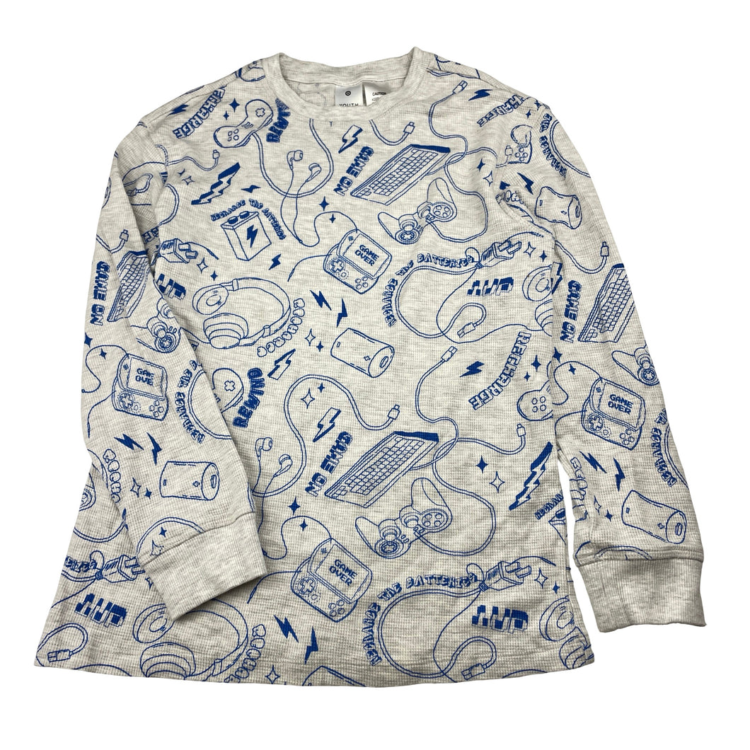 Boys Target, waffle long sleeve pyjama top, gaming, EUC, size 10,  