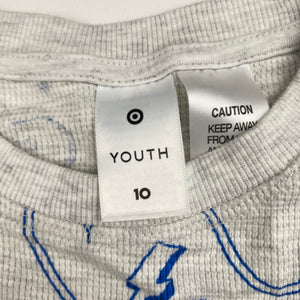 Boys Target, waffle long sleeve pyjama top, gaming, EUC, size 10,  