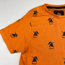Load image into Gallery viewer, Boys DENIM &amp; FLOWER, orange cotton Halloween tee / top, GUC, size 7,  