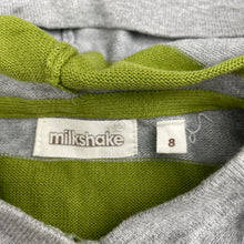 Load image into Gallery viewer, Boys Milkshake, green &amp; grey knit cotton hooded sweater, EUC, size 8,  