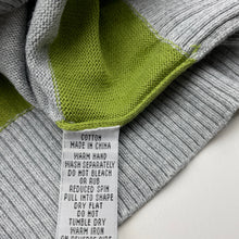 Load image into Gallery viewer, Boys Milkshake, green &amp; grey knit cotton hooded sweater, EUC, size 8,  
