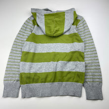Load image into Gallery viewer, Boys Milkshake, green &amp; grey knit cotton hooded sweater, EUC, size 8,  