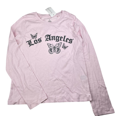 Girls Favourites, pink cotton long sleeve tee / top, NEW, size 12,  