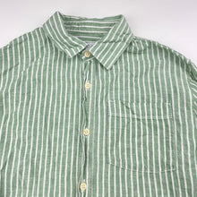 Load image into Gallery viewer, Boys Zara, striped linen blend long sleeve shirt, GUC, size 8,  
