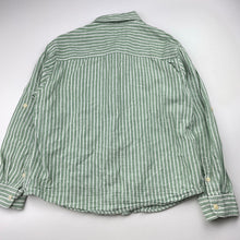Load image into Gallery viewer, Boys Zara, striped linen blend long sleeve shirt, GUC, size 8,  
