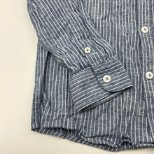 Load image into Gallery viewer, Boys Anko, striped linen blend long sleeve shirt, EUC, size 5,  