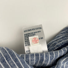 Load image into Gallery viewer, Boys Anko, striped linen blend long sleeve shirt, EUC, size 5,  