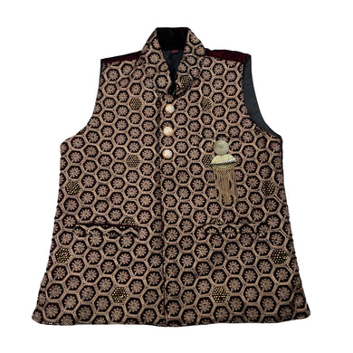 Boys embellished, embroidered velvet vest, EUC, size 3,  