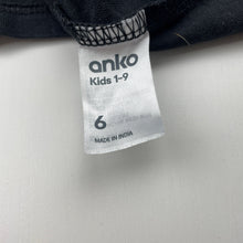 Load image into Gallery viewer, Unisex Anko, black cotton tee / top, GUC, size 6,  
