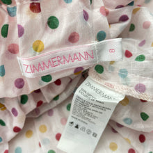 Load image into Gallery viewer, Girls ZIMMERMANN, spotted lightweight cotton summer top, L: 54cm approx, EUC, size 8,  