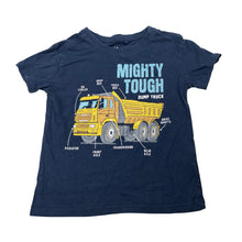 Load image into Gallery viewer, Boys Anko, navy cotton tee / top, dump truck, FUC, size 4,  