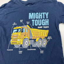 Load image into Gallery viewer, Boys Anko, navy cotton tee / top, dump truck, FUC, size 4,  