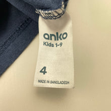 Load image into Gallery viewer, Boys Anko, navy cotton tee / top, dump truck, FUC, size 4,  