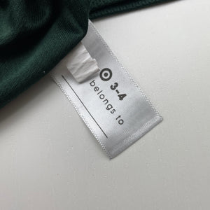 Unisex Target, dark green school polo top, EUC, size 3-4,  