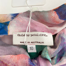 Load image into Gallery viewer, Girls Child by Petals Ink, colourful floral sheer silk blouse / top, NEW, size 10,  