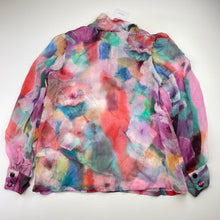 Load image into Gallery viewer, Girls Child by Petals Ink, colourful floral sheer silk blouse / top, NEW, size 10,  