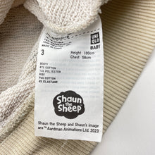 Load image into Gallery viewer, Boys Uniqlo, Shaun The Sheep lightweight sweater / jumper, FUC, size 3,  
