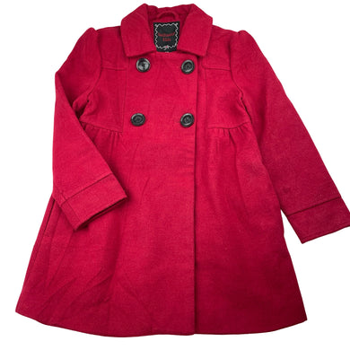 Girls Hathaway Kids, red jacket / coat, L: 58cm, FUC, size 6,  