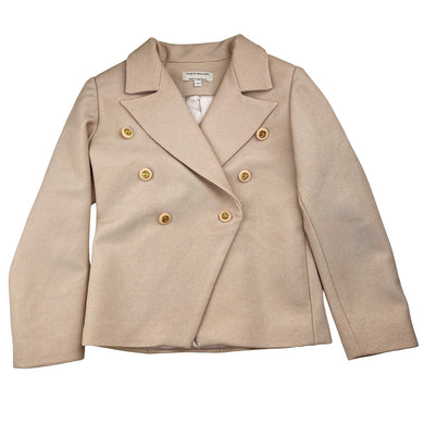 Girls Child by Petals Ink, gold ribbed jacket / blazer, EUC, size 7,  