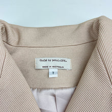 Load image into Gallery viewer, Girls Child by Petals Ink, gold ribbed jacket / blazer, EUC, size 7,  