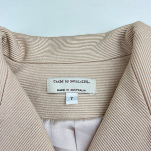 Girls Child by Petals Ink, gold ribbed jacket / blazer, EUC, size 7,  