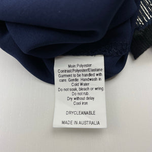 Girls Child by Petals Ink, navy & gold lightweight top, EUC, size 7,  