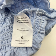 Load image into Gallery viewer, Girls Piping Hot, shirred cotton top, GUC, size 6,  