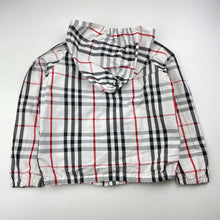 Load image into Gallery viewer, Girls Mari, checked lightweight jacket / coat, armpit to armpit: 33cm, armpit to cuff: 29cm, FUC, size 4-5,  
