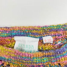 Load image into Gallery viewer, Girls GHANDA, colourful lightweight knit short sleeve top, GUC, size 9-10,  