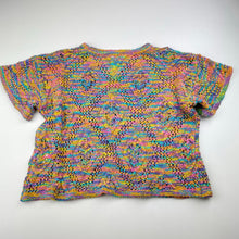 Load image into Gallery viewer, Girls GHANDA, colourful lightweight knit short sleeve top, GUC, size 9-10,  