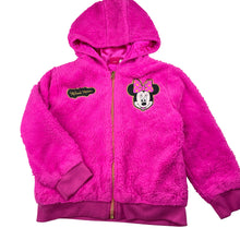 Load image into Gallery viewer, Girls Disney, Minnie Mouse lined fleece zip hoodie sweater, GUC, size 5,  