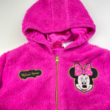 Load image into Gallery viewer, Girls Disney, Minnie Mouse lined fleece zip hoodie sweater, GUC, size 5,  