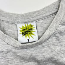 Load image into Gallery viewer, Unisex Dr Seuss, The Grinch grey marle tee / top, GUC, size 7,  