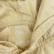 Load image into Gallery viewer, Boys Zara, lightweight cotton hooded long sleeve shirt, GUC, size 7,  