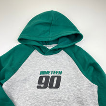 Load image into Gallery viewer, Boys KID, green &amp; grey fleece lined hoodie sweater, pilling, FUC, size 8,  