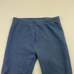 Girls Anko, blue stretchy leggings, Inside leg: 29cm, GUC, size 2,  