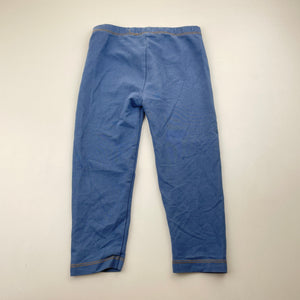 Girls Anko, blue stretchy leggings, Inside leg: 29cm, GUC, size 2,  
