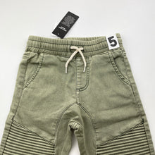 Load image into Gallery viewer, Unisex Cotton On, khaki stretch knit denim jogger pants, elasticated, NEW, size 5,  