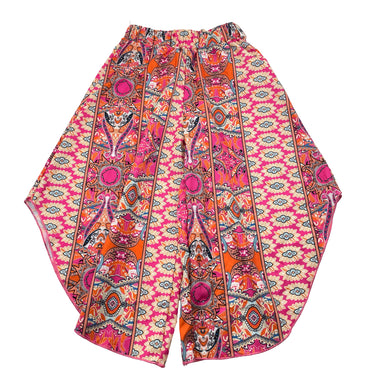Girls SHEIN, colourful lightweight pants, elasticated, Inside leg: 37cm, EUC, size 4,  