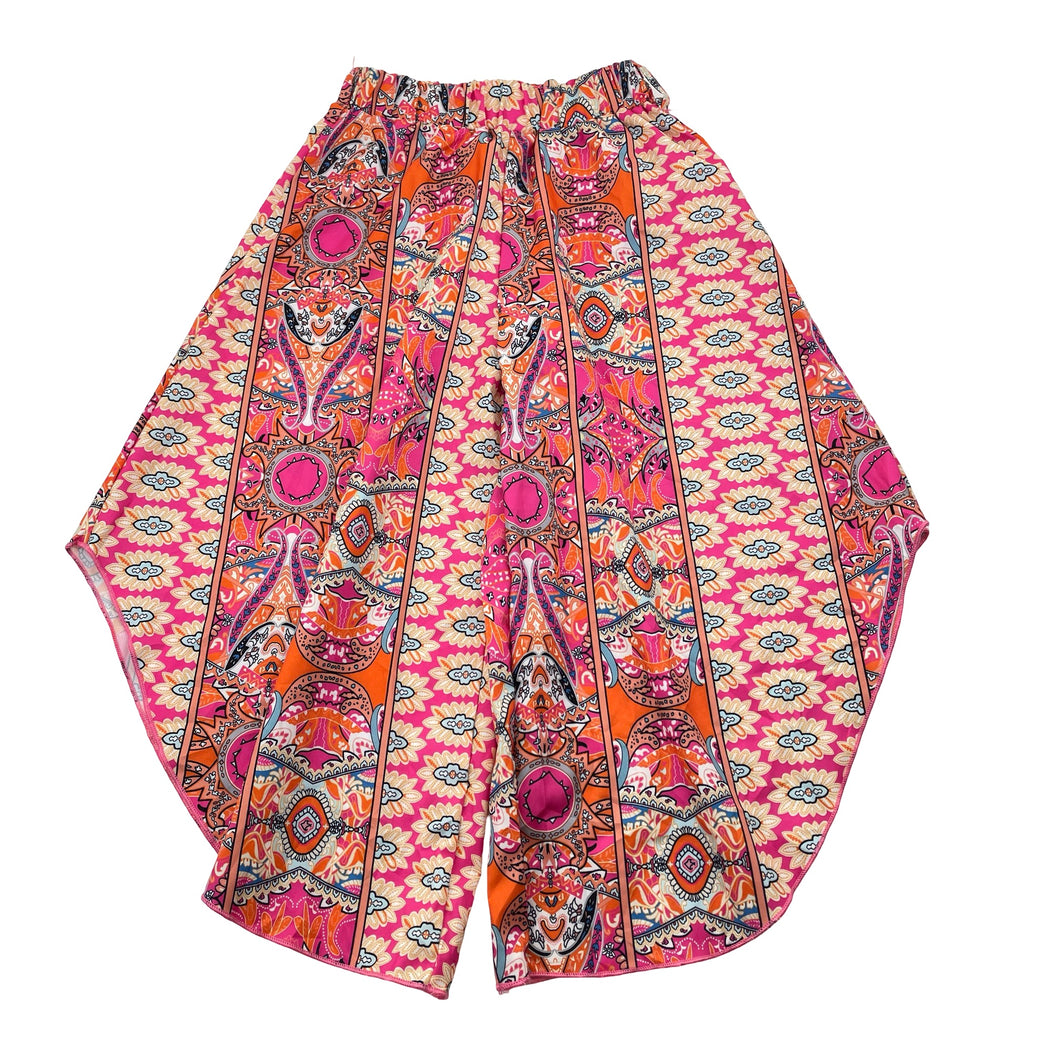 Girls SHEIN, colourful lightweight pants, elasticated, Inside leg: 37cm, EUC, size 4,  
